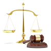 Image of law balance scale and a gavel